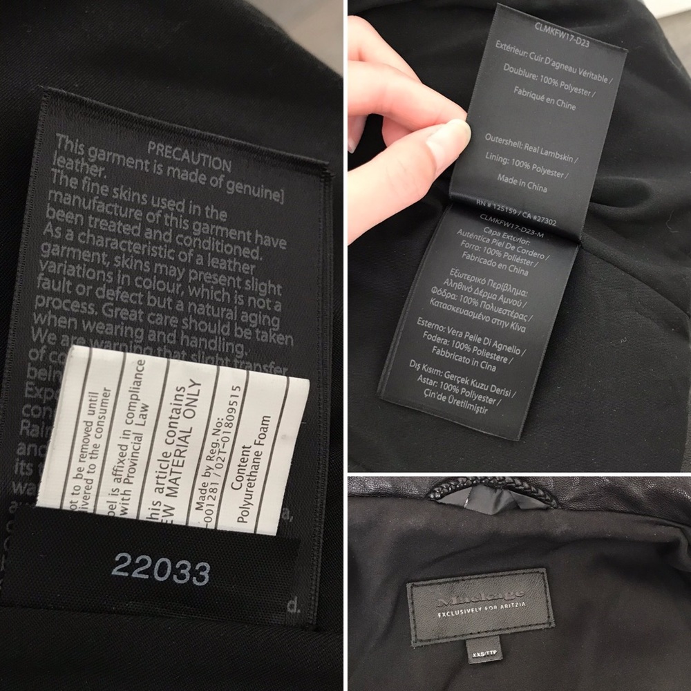 SOLD Aritzia Mackage Kenya Black Leather Jacket - Picture 3 of 7